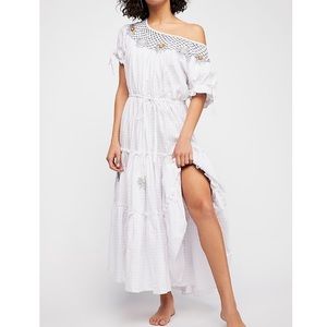INNIKA CHOO DAISY SMOCK EMBROIDERED MAXI DRESS